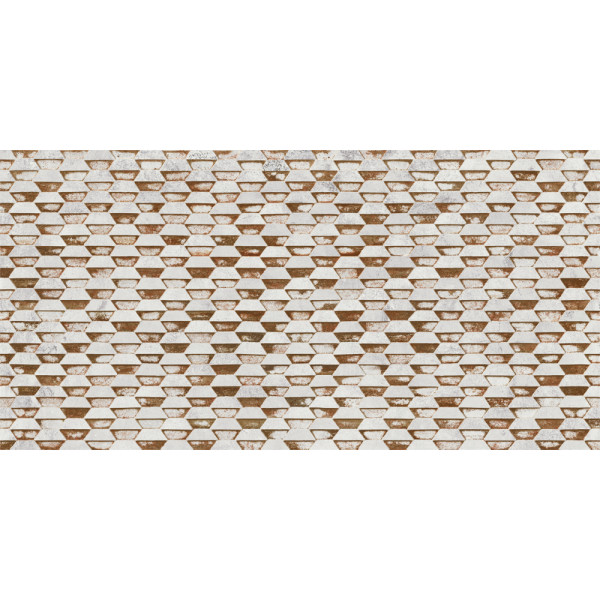 Керамогранит 49,75X99,55 STEEL WHITE STAMPING NATURAL